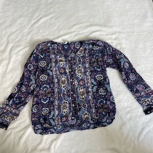 Lucky Brand Multicolor Bohemian Blouse